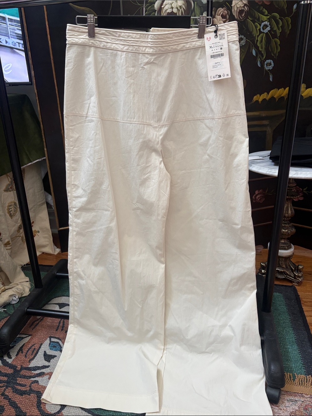 Zara Wide-Leg Pants in Cream